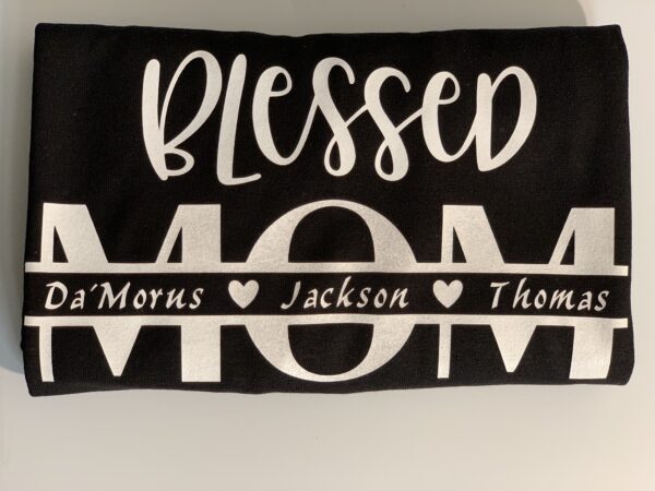 Blessed Mom Shirt with Kids Names