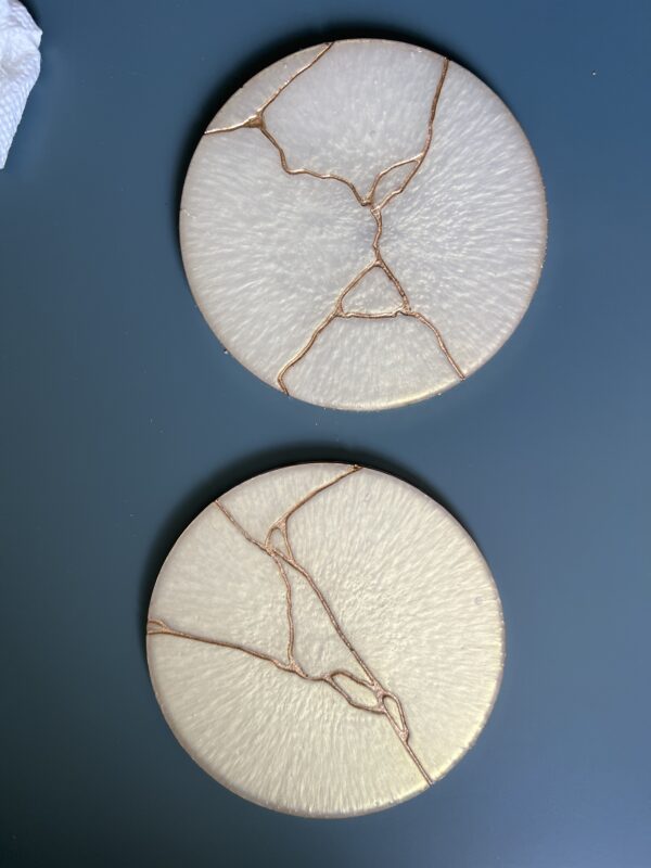 Pearl Kintsugi Coasters